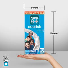 Nestlé a+ Nourish Toned Milk, 1 LTR Tetra Pack