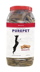 Purepet Mutton Flavour, Real Chicken Biscuit,Dog Treats- Jar, 455g