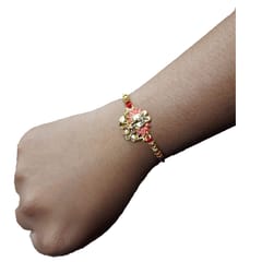 Set of 2 rakhis with box card and roli-chawal