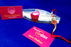 Rakhi with box card and roli-chawal