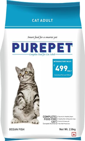 PUREPET DRY CAT FOOD OCEAN FISH, 2.8 KG - ADULT CAT (21-PPT-AOF-2X8)