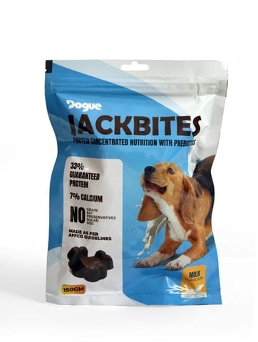 DOGUE JACKBITES Protein Treats, 90 g - MILK FLAVOUR