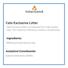 INTERSAND CAT EXCLUSIVE UNCENTED Scoopable Cat Litter, 10 Kg (017075)