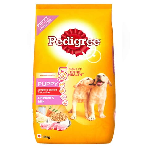 PEDIGREE PUPPY DRY DOG FOOD, CHICKEN & MILK - 10 KG (21-PDG-PCM-10K)