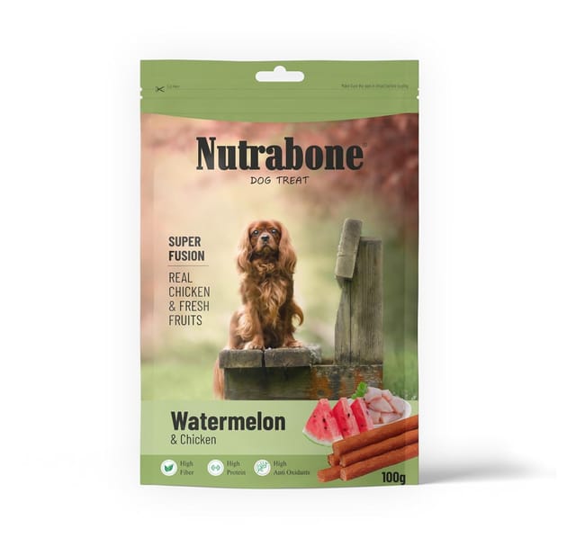 Nutrabone Dog Treat - Real Chicken with Watermelon, 100 g