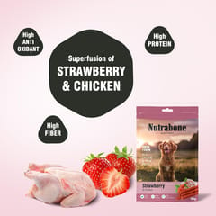 Nutrabone Dog Treat - Real Chicken with Strawberry, 100 g