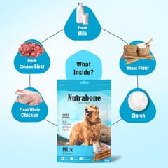 Nutrabone Dog Treat - Real Chicken with Milk, 100 g