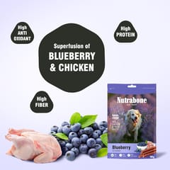 NUTRABONE SUPER FUSION Dog Treat, 100 g - BLUEBERRY & CHICKEN (NB10BBC)