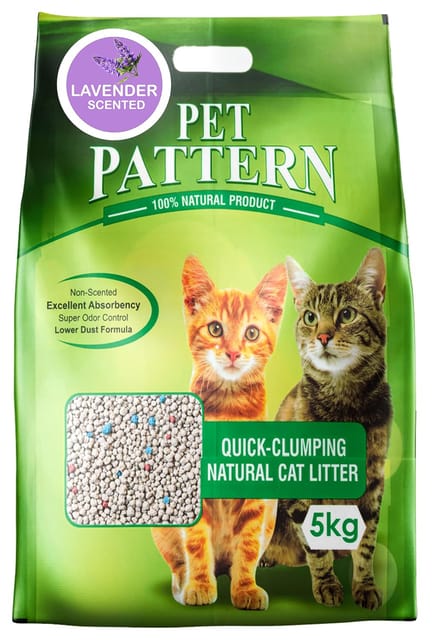 Pet PATTERN Natural Fresh CAT Litter 25 KG, Lavender