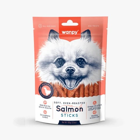 WANPY SOFT OVEN-ROASTED SALMON STICKS, 100 g (WP-SLS-X1K)