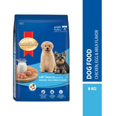 SMARTHEART DRY DOG FOOD CHICKEN EGG & MILK, 8 KG - PUPPY (S800PCM)