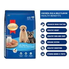 SMARTHEART DRY DOG FOOD CHICKEN EGG & MILK, 8 KG - PUPPY (S800PCM)