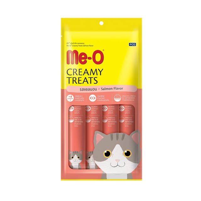 Me-O CREAMY CAT TREATS SALMON, 60 g (15 g X 4)(ID5CACH4515)