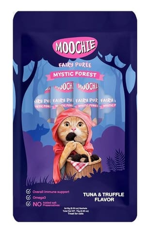 MOOCHIE FAIRY PUREE CREAMY CAT TREATS, 75 g (15g X 5) - TUNA & TRUFFLE (MPE3097)