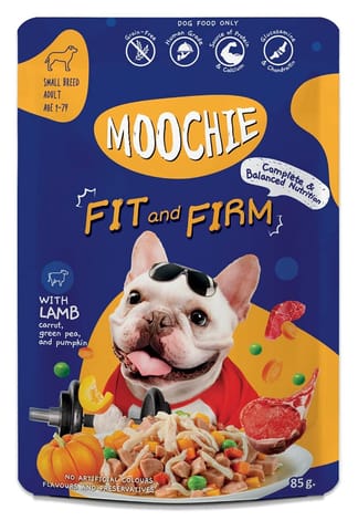 MOOCHIE PREMIUM WET FOOD FOR DOGS, 85 g - FIT N FIRM with LAMB (21-MCH-FNF-85G)