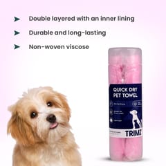 TRIMZ WATER ABSORBENT QUICK DRY PET TOWEL, 66 X 43 cm (21-TRZ-PTY-6643)