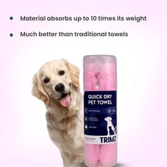 TRIMZ WATER ABSORBENT QUICK DRY PET TOWEL, 66 X 43 cm (21-TRZ-PTY-6643)