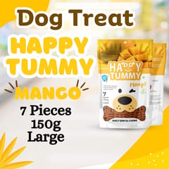 GNAWLERS HAPPY TUMMY DAILY DENTAL CHEWS LARGE, 150g X 7 PCs - MANGO (21-GNW-HTM-N07)