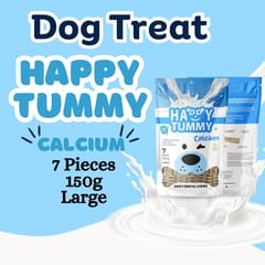 GNAWLERS HAPPY TUMMY DAILY DENTAL CHEWS LARGE, 150g X 7 PCs - MILK (21-GNW-HMK-N07)