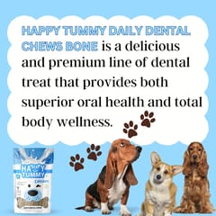 GNAWLERS HAPPY TUMMY DAILY DENTAL CHEWS LARGE, 150g X 7 PCs - MILK (21-GNW-HMK-N07)